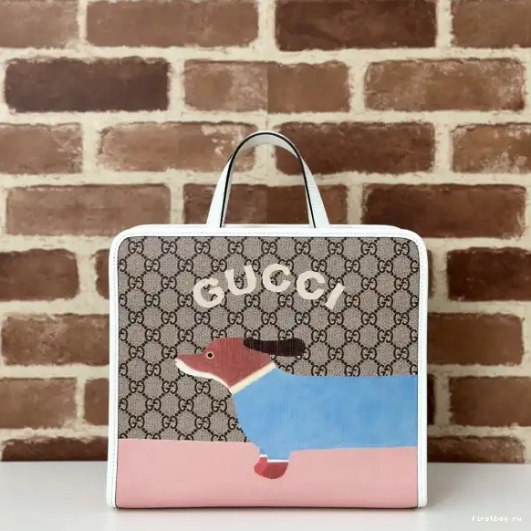 Firstbag ru print tote GUCCI dog Children's bag 0604